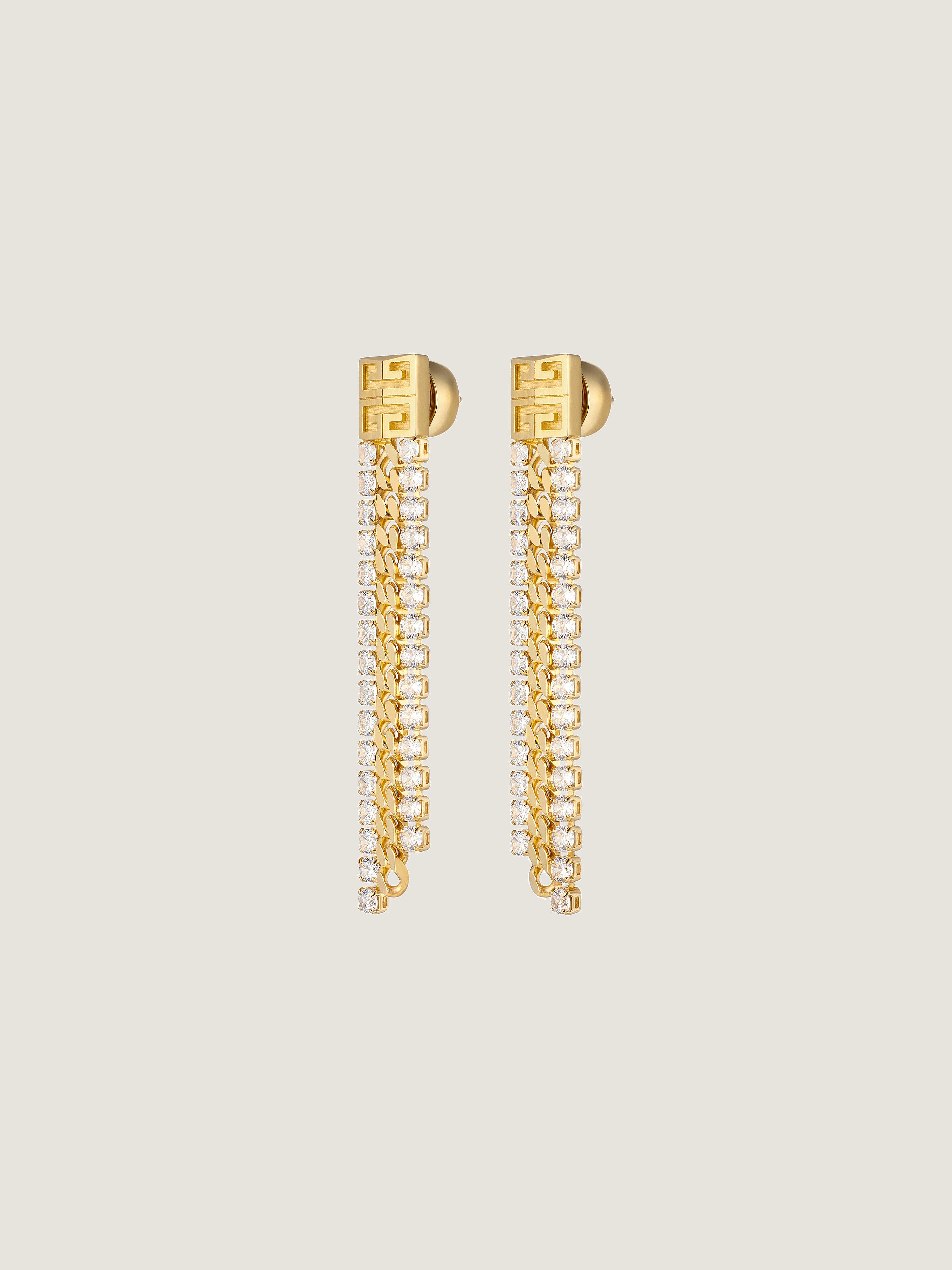 4G Crystal earrings in metal with crystals